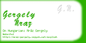 gergely mraz business card